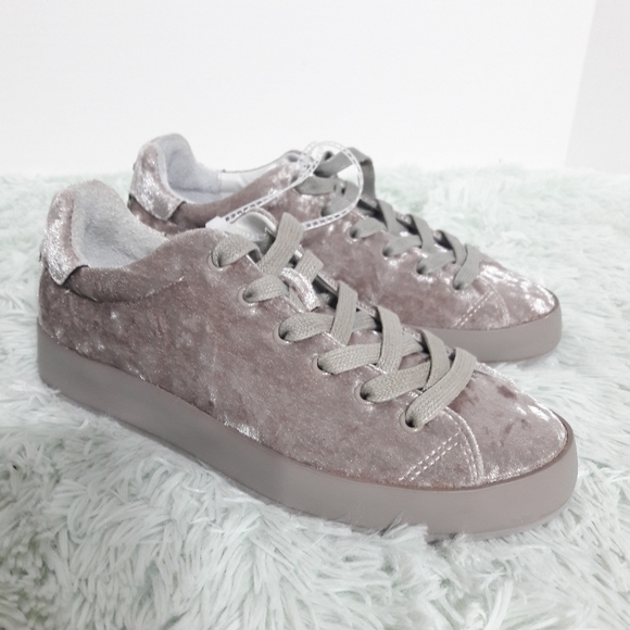 Nwot Rag & bone crushed velvet gray platform sneakers - Picture 1 of 7